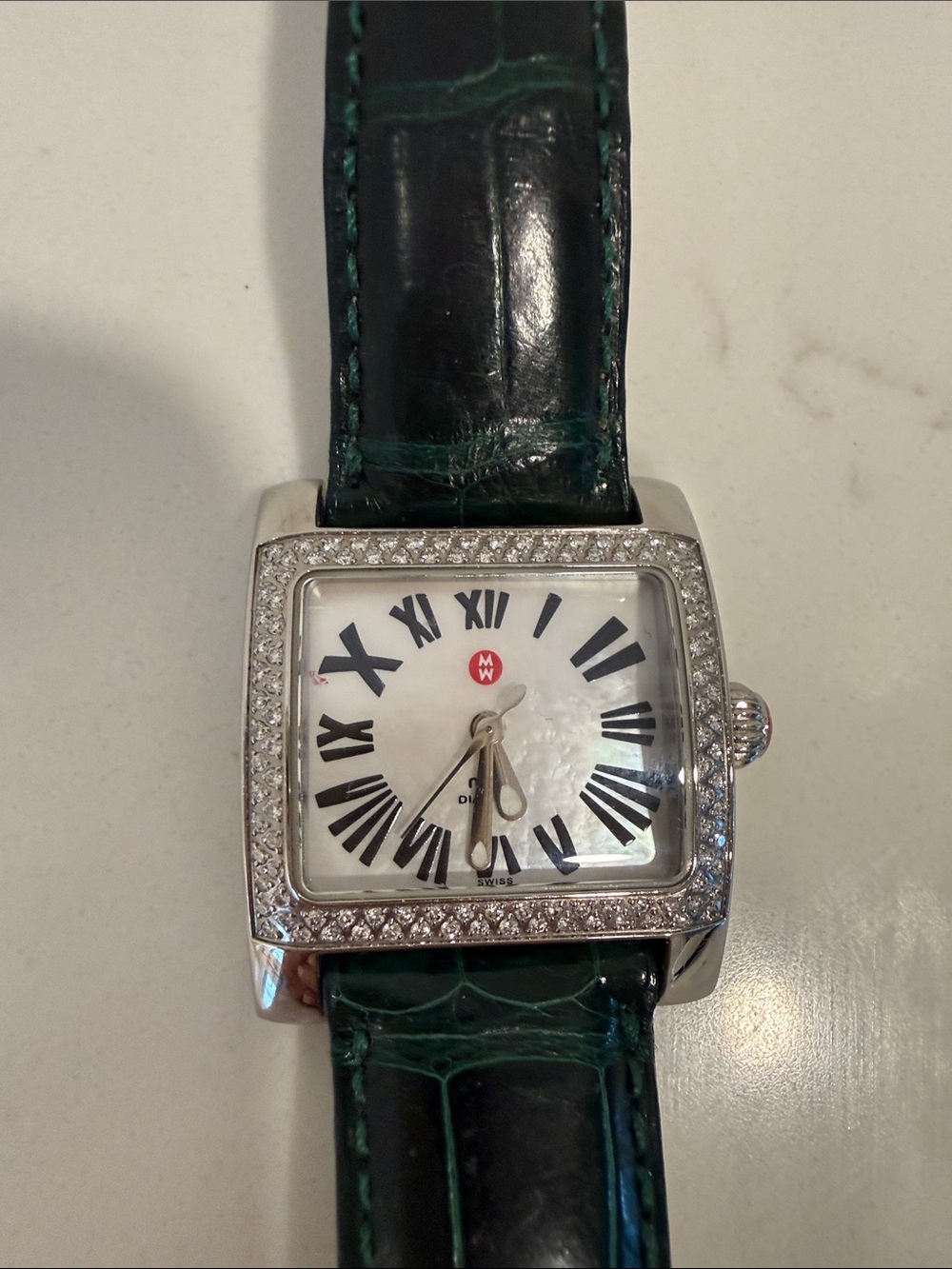Michele MW2 Square Diamond Watch